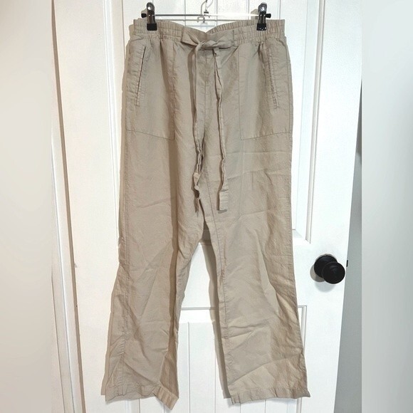 Forever 21 Pants - Forever 21 Linen wide leg pants in Beige